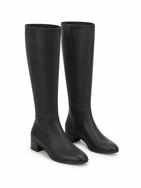 Kenneth Cole Stanford Black Stretch Knee High Boots Size [9] New